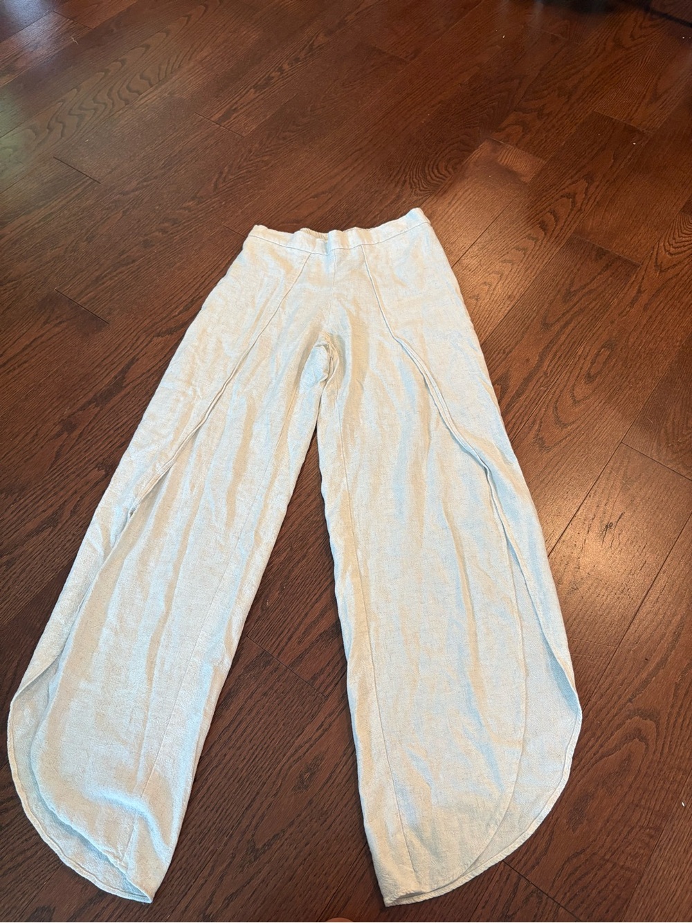 Juniper Blu Wide-Leg Flowy Linen Pants